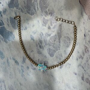 Hazel bracelet - opal hamsa